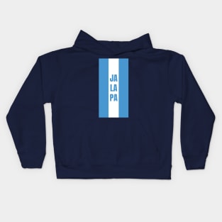 Jalapa City in Guatemala Flag Colors Vertical Kids Hoodie